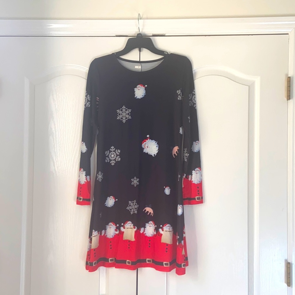 Santa’s helper swing dress- looks amazing w/petticoat!
